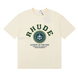 Diseñador camiseta rhude camiseta diseñador t hombres thirths tops letra estampado camisa para hombres ropa de manga corta s-xxl