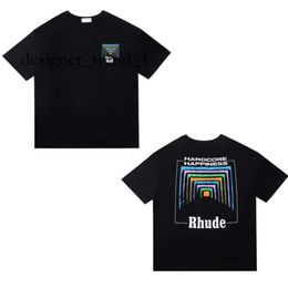 Rhude T-shirt Men and Women Designer de mode de luxe Tshirt Rhude T-shirt de coton occasionnel de haute qualité 6711