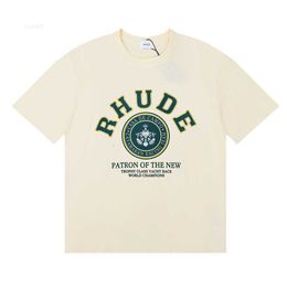 Rhude T-shirt Summer Designer t Shirt Hombres camisetas Tops Luxury Letter Print Hombres Mujeres Ropa de manga corta S-xxle8ht
