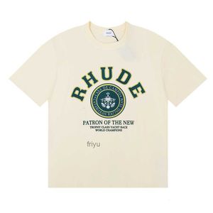 Rhude T-shirt Summer Designer T-shirt Hommes T Dessus De Chemise De Luxe Lettre Imprimer Chemise Hommes Femmes Vêtements À Manches Courtes S-xxl Lakah