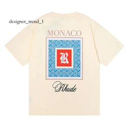 Rhude Camiseta Diseñador de verano para hombres Camiseta casual transpirable Rhude Hombres y mujeres Hip Hop Manga corta Rhude Camisetas Diseñador de verano 2029
