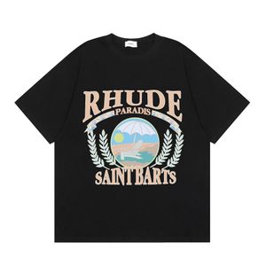 Rhude Tshirt Summer Designer T-shirt Men T-shirts Tops Luxury Lettre imprimé Shirt Mens Femmes Vêtements Courts à manches S-XL