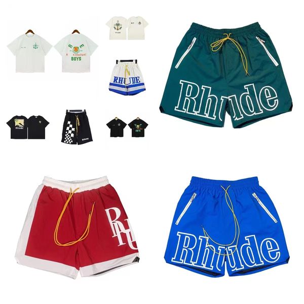 rhudeee shorts pour hommes short de bain short de bain 24ss séchage rapide col rond manches courtes de haute qualité Europe Amérique hommes femmes pantalons de survêtement shorts hommes maillots de bain