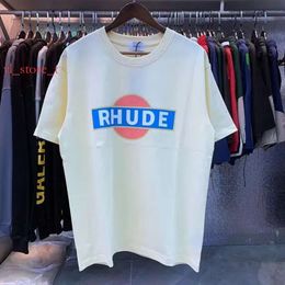 Rhudefamous Brand Mens T-shirt de haute qualité Tess Designer Fashion Casual Short Sleeve Europe America Trendy Street Sports Men's T-shirt T-shirt Luxury 4839
