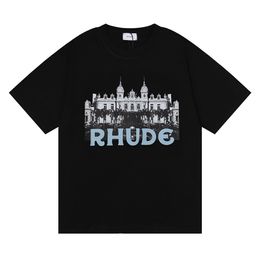 HUDES CHIMTS DÉCRIEURS MENSE T-shirt de broderie pour les tendances de la mode d'été Femmes à manches courtes décontractées et W 3467