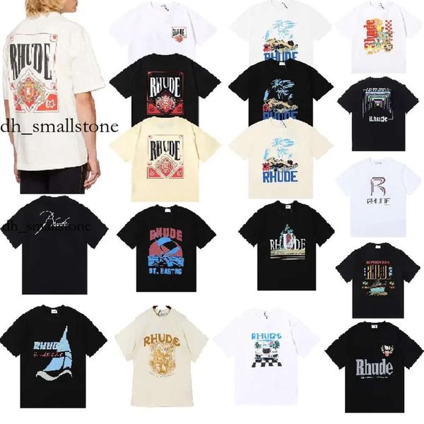 Rhudes T-shirt Men Designer Mens Designer T-shirt Rhude Shirt Women Mens T-Shirts Designer Tshirt Print Streetwear Outdoor Fashion Shirts SH