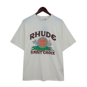 Rhudes t-shirt Mens Designer T-shirt tee-shirts d'entraînement pour hommes tee-shirt surdimensionné 100% coton rhudes t-shirts vintage à manches courtes taille américaine RH88754