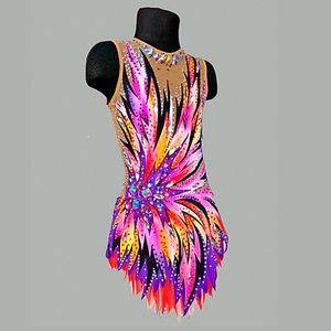 Customizable Girls' Rhythmic Gymnastics Leotards - Figure Skating Dresses for Competitions