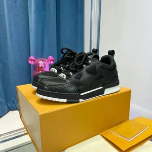 Baskets de skate Designers de luxe hommes chaussures noires basse top dames chaussures décontractées section caoutchouc solet stretch coton