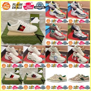 Rhyton Designer Chaussures Tennis 1977 Plate-forme Top Bee Sneaker Toile Plaid Modèle Classique Daim Cuir Sports Hommes Femmes Baskets Marche 1729 2024