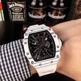 Ri Tweede Wereldoorlog Quartz Skull Multifunctioneel trendy herenhorloge met wijnemmer Type Kwon Chi Loong Same Leisure Student