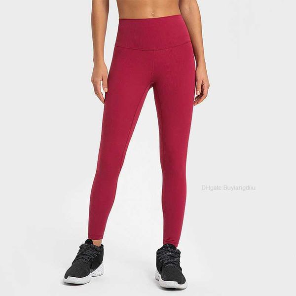 Leggings de Yoga côtelés L-40 femmes taille haute pantalons de Sport sans couture Sport Femme Gym Leggins entraînement Fitness collants vêtements de sport ANEA