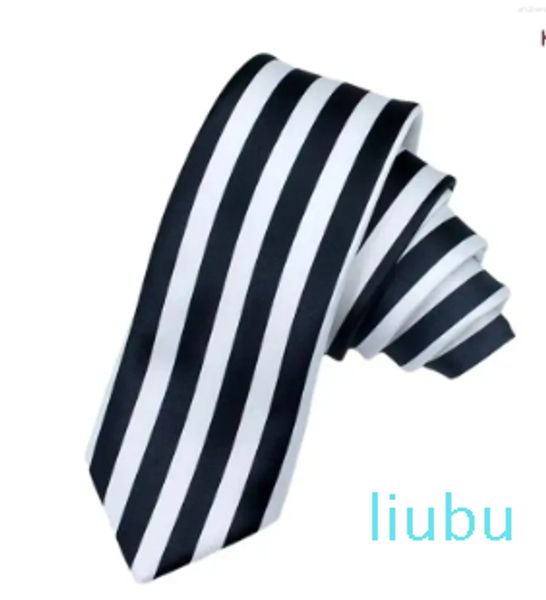 Ruban Anime cravate vêtements japonais noir blanc rayure verticale à motifs cravate accessoires
