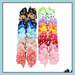 Lint Strik Dot Meisje Haarspelden Colorf Kinderen Haar Clip Boutique Kids Meisjes Strikken Tie Kid Haren Accessoires 20 Kleuren modieuze Leuke Headban