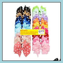 Ruban Bow Dot Fille Épingles À Cheveux Colorf Enfants Pince À Cheveux Boutique Enfants Noeuds Cravate Enfant Cheveux Accessoires 20 Couleurs À La Mode Mignon Headban ZZ