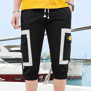 Rubans Pantalons de survêtement décontractés pour hommes Multi-poches Jogger Streetwear Sarouel Mâle 2020 Nouvel Homme Pantalon Cargo Mode Dropshipping X0723