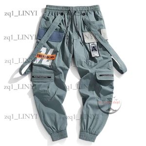 Linten multi-zakken lading Harajuku Casual Joggers Track Streetwear Trouser Hip Hop Harem Pants Techwear Men SX-5XL DC5