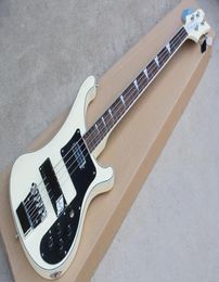 Ric 4 Strings Cream 4003 Elektrische bas gitaar Black Hardware Triangle Mop Benebord Inlay Awesome China Guitars Special Body Bin3021359