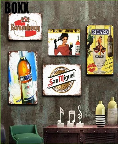 Ricard CEARTAL METAL SIn Sign Vintage Havana Club Poster Metal Signs antique Irish Pub Bar Cafeteria Kitchen Art Wall Home Decor4237366