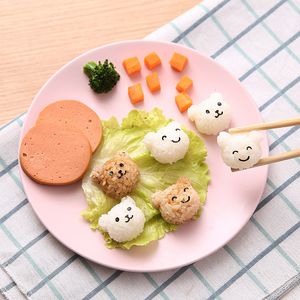 Rice Ball Moule Diy Nori Punch Sushi Engossing Dispositif Sushi Maker Moule de sushi Kit de sushi ours Baking Bento Kitchen Making Sushi Tools