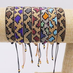 Bracelet léopard en perles de riz Bracelet en perles de bohème Accessoires de mode pour femmes