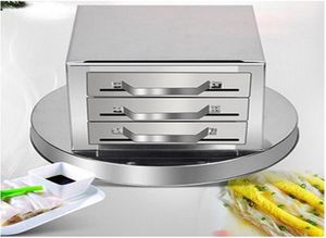 Rice Noundle Rolls Machine en acier inoxydable Steamher 3 Datoir de grille Pull Rice Rolls Machine Maison 5771500