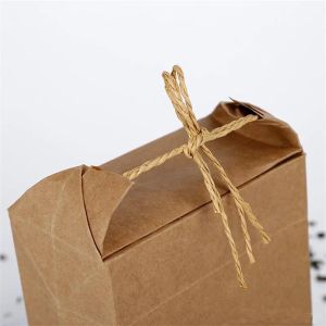 Bolsa de papel de arroz Envasado de té Bolsa de papel de cartón Bodas Caja de papel kraft Almacenamiento de alimentos Bolsas de embalaje de pie ZZ