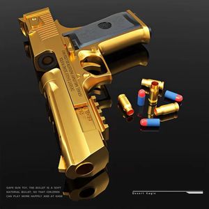 Rich Gold Shell Ejection Soft Bullet Gun Desert Eagle Toys Pistol Gun Model Kinderen Kinderen Geschenken Outdoor Game Adult 2036