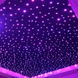 Rich Rf Remote Twinkle Starry Sky RGBW Panneaux de plafond étoiles à fibre optique légère pour Home Theatre Star Sky Roof