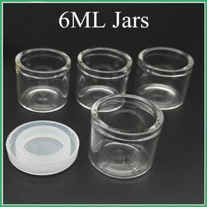 Concentrado sin cuello 6 ml botella de cristal de Envases de Vidrio antiadherente Jar Cera Dab Contenedor de aceite espeso