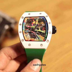 Richa Business Leisure Rm68-01 montre de moulin mécanique entièrement automatique boîtier en céramique bande montre pour hommes