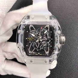 Richa Milles montres montre de luxe montre-bracelet mécanique hommes boîtier en cristal transparent automatique Top dix marques étudiant tendance étanche