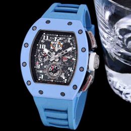 Richa Size Luxury Zy Mens Mechanics Men's Watch 40x50x16mm RM11-03 RM011 avec un mouvement de distribution de distribution 7750 entièrement automatique NTPT NTPT Fiberri