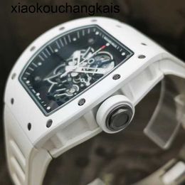 RichadsMlers RichadMill Horloge Milles ZF Fabriek Automatisch uurwerk Tourbillon RM-serie Pilot-horloges Serie Witte keramische handmatige machines RM055 415XBLBD