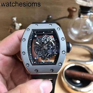 Richamill Swiss ZF Factory Watch Watch Luxe Mechanische heren Wijn Barrel RMS055 Series 2824 Automatische Fine Steel Case Tape Men