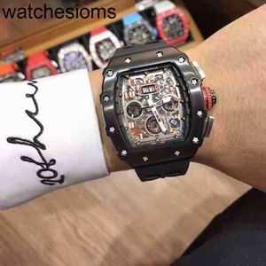Richamill Swiss ZF Factory Watch Watch Luxe Mechanische heren polshorloge Automatische Siliconen RMS101
