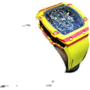 Richamill polshorloge tourbillon luxe horloges ontwerper chao koolstofvezel heren voor vrije tijd gepersonaliseerd automatisch mechanisch horloge uitgehold fashio