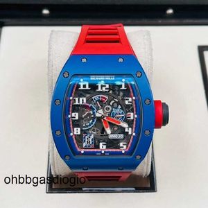 Richamills Watch Milles Watches RM Mens Series RM030 Blue Céramic Side Red Paris Limited Calan 42.7 x 50 mm complet RR