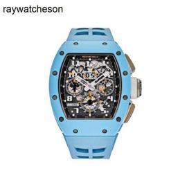 Richamills Watch Milles Watches RM011 Baby Blue Ceramic Felipe Massa Final Edition Mens