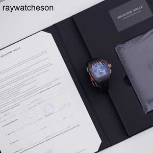 Richamills Watch Milles montres RM6501 Traffic Light Mens en fibre de carbone Interrupteur mécanique automatique célèbre
