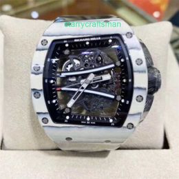 Richamills regarde RM Tourbillon Wristwatch Top Copy Richamills Men's Series Global 150 Manual Mechanical Hollow Men's Watch RM061 Runway NTPT White WN-Z1HO