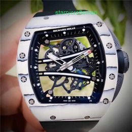 Richamills regarde RM Tourbillon Wristwatch Sports Watch Series Men's Global 150 Manual Mechanical Hollow Men's Watch RM061 NTPT WHITE WN-ZVBC