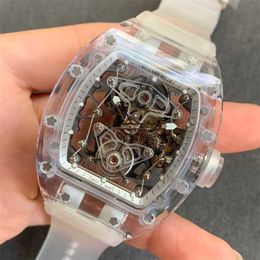 Richard's Tourbillon Rm056 Superclone Eur Active Montre mécanique de luxe pour homme avec baril creux transparent Rm056 Mouvement suisse Montre-bracelet Elu9 6lxg