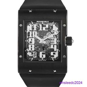 RichardMiler RM11 boîtier en titane montres pour hommes pleine Holloway noir montre mécanique automatique en fibre de carbone 49.80x38.00 mm HB BPRB