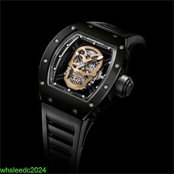 RichardMiler RM52-01 montres pour hommes titane céramique squelette manuel mécanique montre-bracelet HB TF