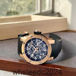 RichardMiler Montres Chronographe Atomatique Montres-bracelets de luxe RichardMiler RM63-01 Or Rose Mode Homme Loisirs Affaires Sports Machines Montre HBP6