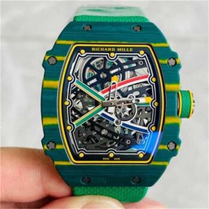 Richardmill Relojes deportivos mecánicos automáticos Reloj suizo Relojes de pulsera de lujo Reloj Reloj para hombre Serie RM6702 Reloj Ultrafino Mecánico automático hueco completo