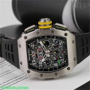 RichardMill RM11-03 montres pour hommes machines automatiques 44.5*50mm montre RM11-03 Ti titane FN2Z