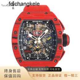 Часы Richardmill Milles Механические Автоматические Minhehui Richardmillr Rm011 Red Tpt Mens Machinery 50 40 мм Роскошные