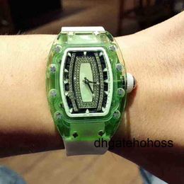Richardmill Watch Milles Watch Richads Mile Full Diamond Alta calidad para hombres Richa Rm0702 Reloj de pulsera Diseñador Relojes mecánicos de lujo